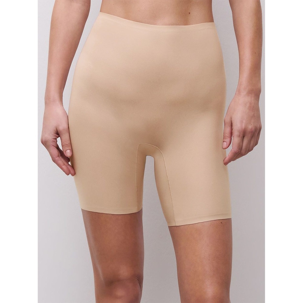 Chantelle Shapewear Womens XL Soft Stretch High Waisted Mid-Thigh Short Nude